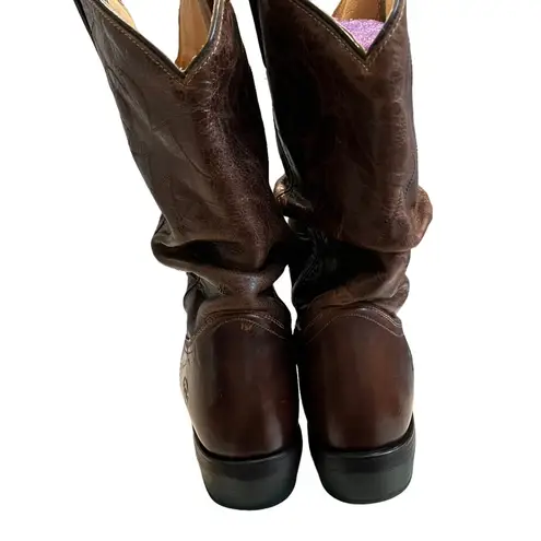 Double H Western Distressed Slouchy Boots, Sz 10