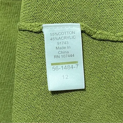Jessica London Olive Green Knit Sweater Size 12