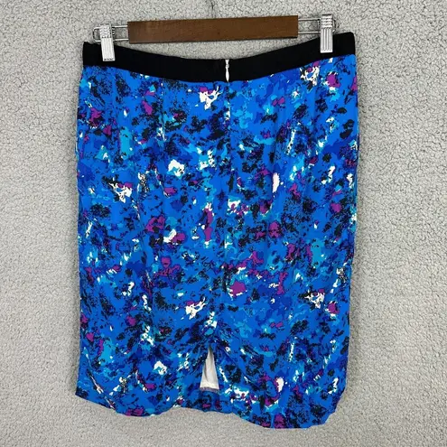 Boden Skirt Women 6 Bold Blue Abstract Print Work Y2K Artsy Dopamine Dressing