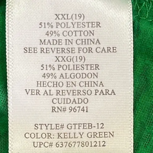 Rocker Girl Burnt out cap sleeve St. Patrick day shamrock Irish Tee Shirt Jr XXL Green Size undefined