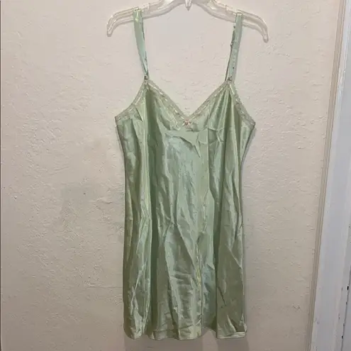 Morgan Taylor Mint Green Satin Slip Dress Pastel