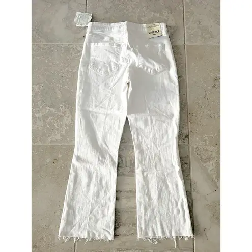 L'Agence New Kendra High-Rise Crop Flare Jeans White, Size 28 New w/Tag $275