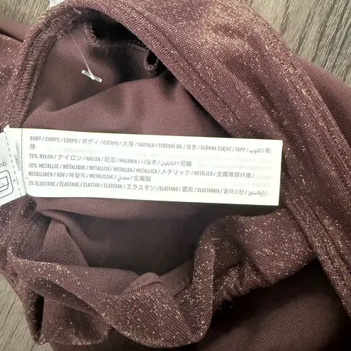 Abercrombie & Fitch  Shimmer One-Shoulder Ruffle Bralette Swim Top - Size L‎ NWOT thumbnail 8