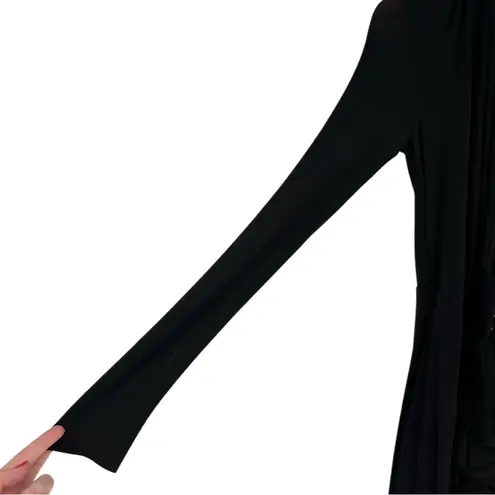 All Saints Black Swinton Long Sleeve Dress in Black size 4 Flattering Cocktail