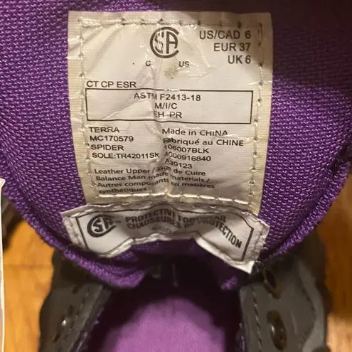 NEW Women's Terra Spider Composite Toe Athletic Safety Work Shoe Size 6 Black