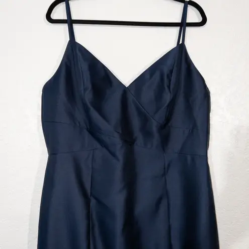 Alfred Sung NWT Midnight Navy Spaghetti Strap Mermaid Dress Size 18