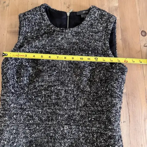 Per Se Dress Woven Sleeveless Black White Classic Cotton Wool Size 6