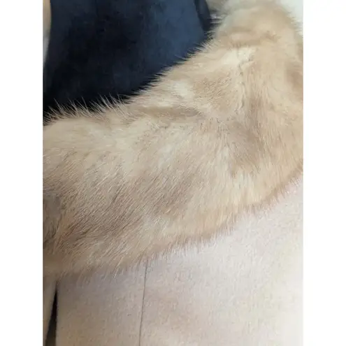 Vintage Union Made Marie Antoinette Austin 100% Cashmere Coat with Genuine Mink Brown Size L