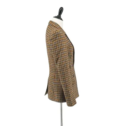 Smythe Plaid Blazer Not A Pagoda Tweed Plaid Single Button Jacket Size 0
