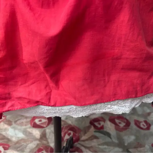 VNT Deadstock OCbyOC (Oleg Cassini) Red/White Pleated Full Skirt Sun Dress: 12 Red