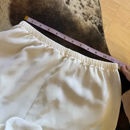 PETER COHEN Ivory Silk Pull On Pants Size Small White