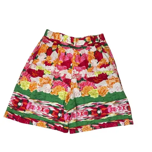 Vintage 80s KENZO Colorful Floral Pleated High