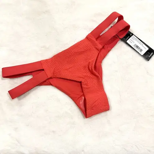 NWT Tavik Chloe Mini Cutout Swim Bottom Textured Amalfi in Hibiscus