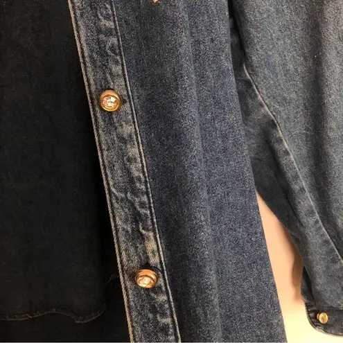 Vintage City Girl Sport Denim Beaded Three Piece Skirt Top Jacket Set Outfit Blue Size 10