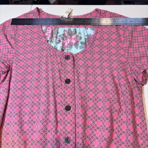 Matilda Jane Pink and Blue Geometric Romper Size Medium