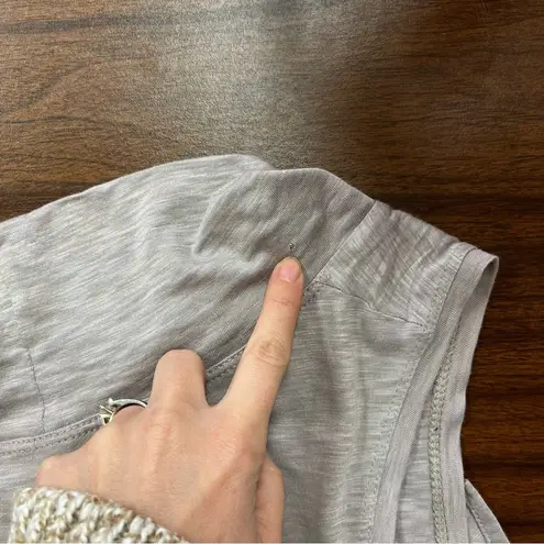 FIG Metro Sleeveless Slub Turtle Cowl Neck Top Grey L Gray Size L