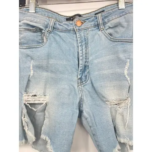 Black Label size Medium Distressed Denim Jeans shorts Edgy Casual Style