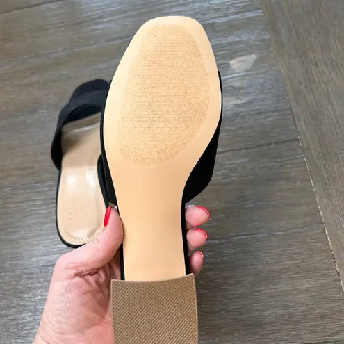 Just Fab Harlowe is Black Women's Slide Sandals with heel Size 9