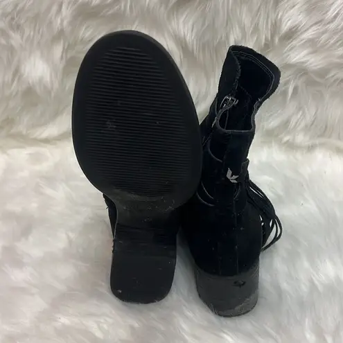 Koolaburra by UGG Women's Kenz Black Suede Tassel Ankle Boots, Size 9 D23