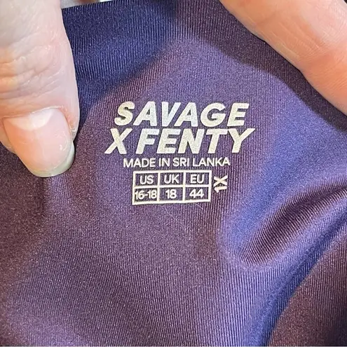 Savage X Fenty Curve Alert High-Waist Rib Legging Ribbed in Purple Size 16-18