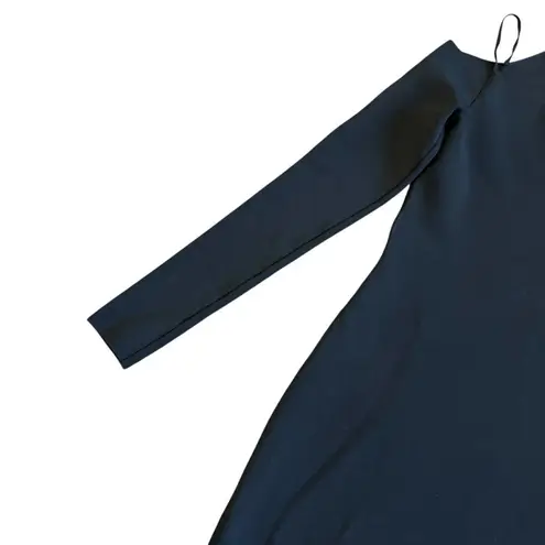 Alexander Wang Black Fitted Bodycon Dress Turtle Neck Cold Shoulder Size Small