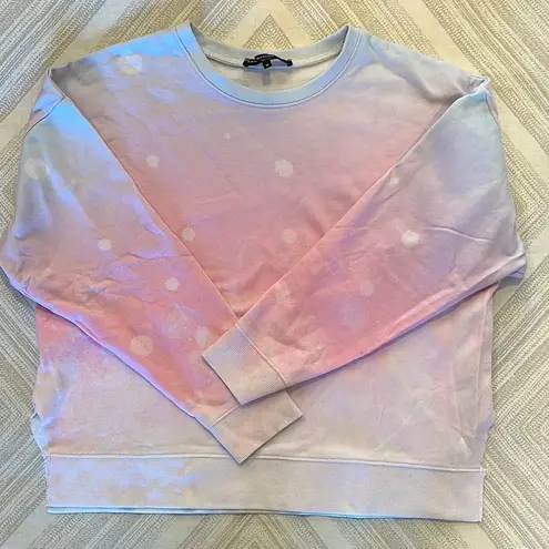 Generation Love Women’s Tie-Dye Bleach Splatter Sweatshirt in Pastel Shades - M