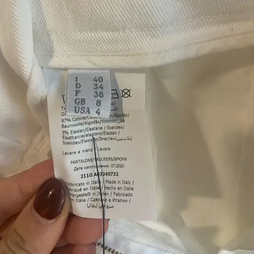 Philosophy di Lorenzo Serfani High Waisted Wide Leg White Denim Trouser Pants 4