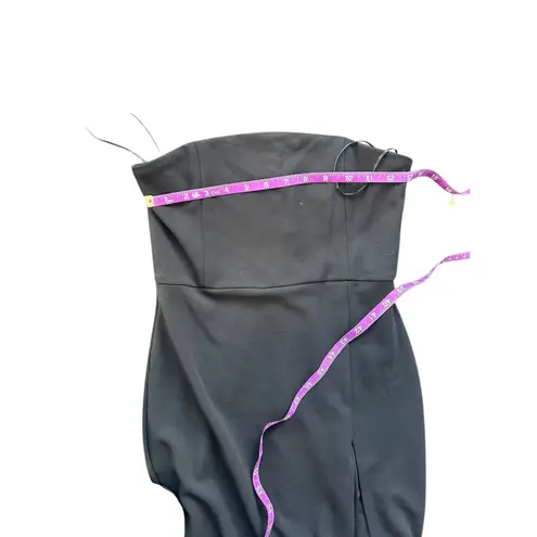 Meshki Maxi Split Front Dress Black Strapless Size Medium NWT