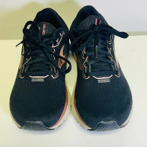 Brooks  Women's Glycerin Black Rose Gold Running Shoes Size 9