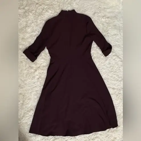 Black Halo NWOT Joan Turtleneck Long-Sleeve Belted oxblood Dress sz 2
