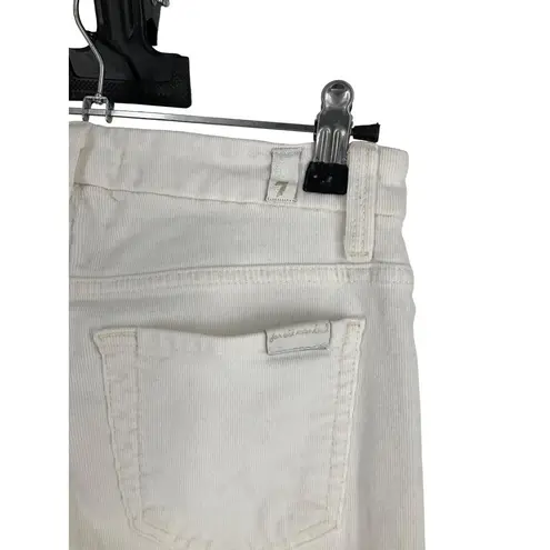 7 For All Mankind  ivory Corduroy Skinny Jeans Size 25 Womens Casual classic