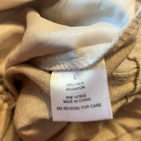 Romeo + Juliet Couture COPY -  Button Front Linen Blend Jumpsuit Size Lg-NWTS - Image 7