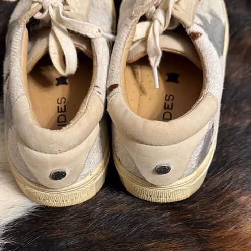 J/SLIDES Lacee Metallic Pony Sneaker Silver Size 6