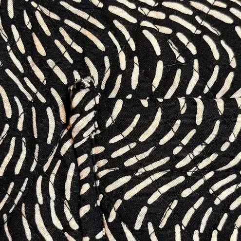 Reversible Floral Quilted Jacket Patchwork Casual Studio Black Pattern SZ S