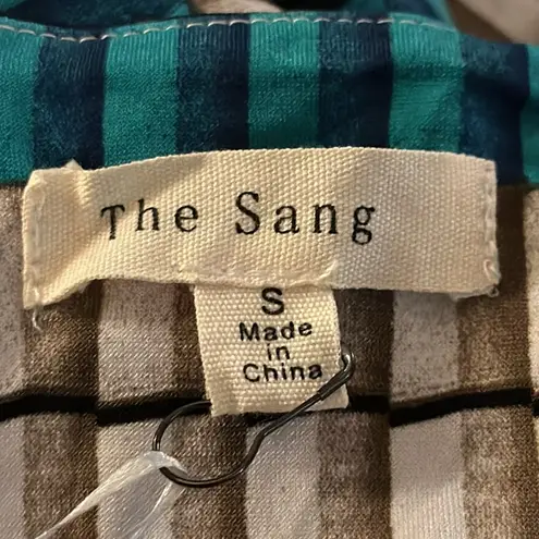 The Sang Multi Striped Plaid Colorful Wide Leg Pants Festival Boho SP4621 NWT S