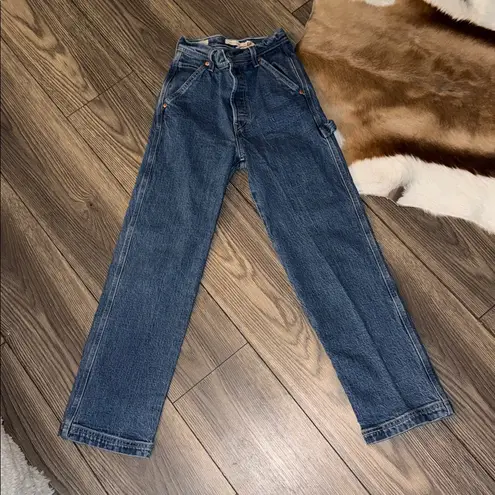 Levi’s premium Vintage Blue ribcage straight ankle carpenter jeans Size 25