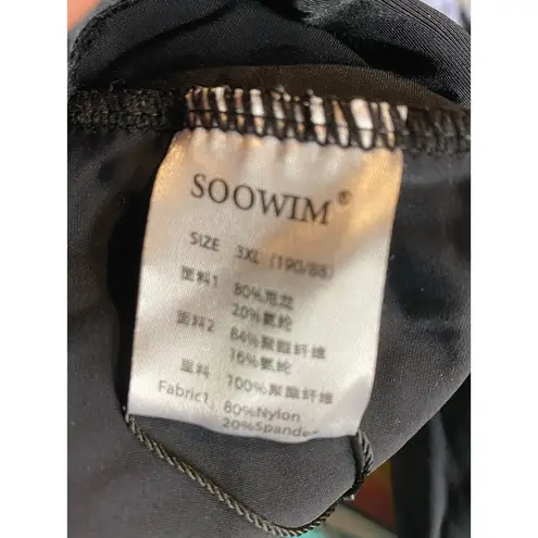 NWT Soowim Swim Shorts 3XL Womens Black Breathable Pull On Beach Vacation Board Size 3X