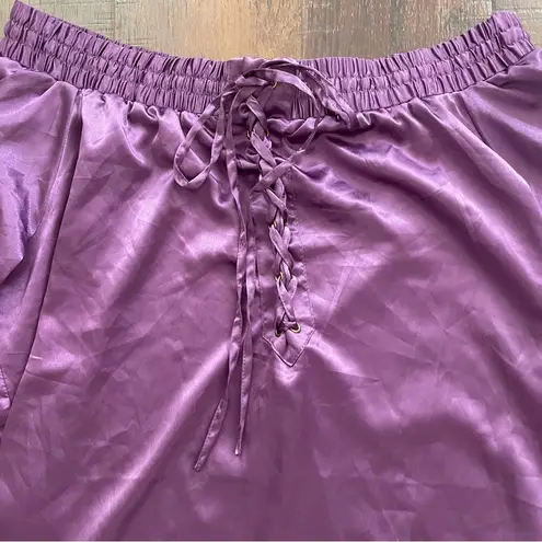 Ashley Stewart silky purple top, size XL