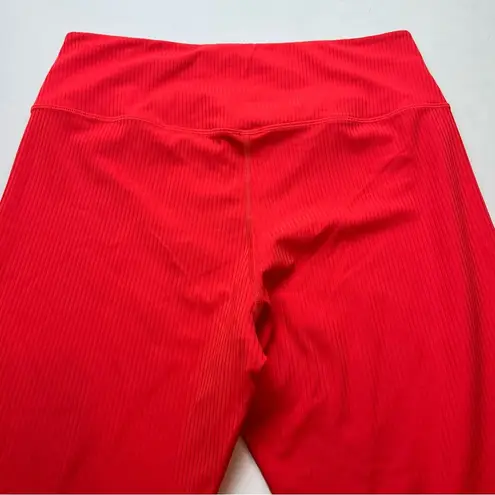 Girlfriend Collective Womens Size XL Pink Red Coral Ribbed 7/8 Leggings Athletic