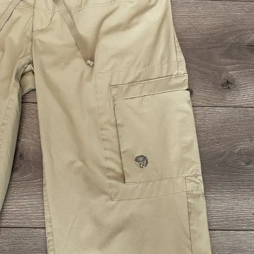 Mountain Hardwear Mountain Heardwear Yuma Cargo Khaki Ankle Zip Hiking Pants Size 4