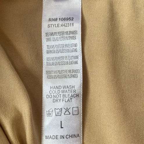 Forplay Women Criss Cross Open Front One Piece Swimsuit Large Pineapple Plunge Green