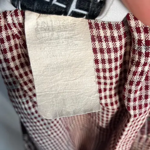 Vintage Teddi Floral Button Front Maxi skirt Women Med Cottage Prairie Peasant Red