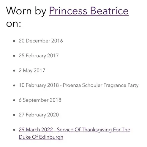 The Kooples Dress XS Silk Princess Beatrice Royal Family Velvet Neck Tie Ruffle