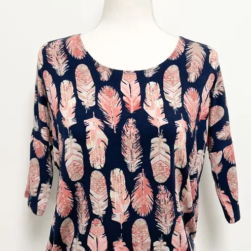 Agnes & Dora Feather Dolman Sleeve Tunic XXS NWT 3/4 Sleeves Navy