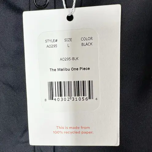 ANDIE Malibu Snap Front One Piece Swimsuit Black Size Large