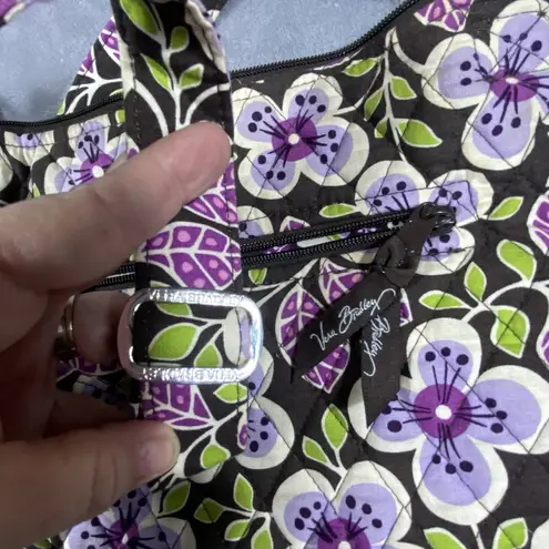 Vera Bradley Plum Petals Quilted Hipster Crossbody Bag Adjustable Strap Clean