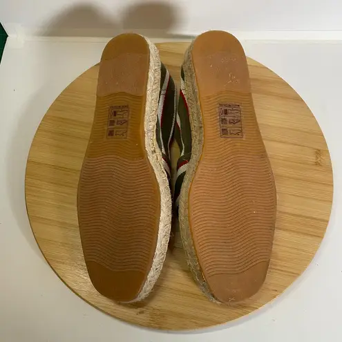 Soludos  Women 8 Green White Red Stripe The Original Espadrille Slip On Flat - Image 8