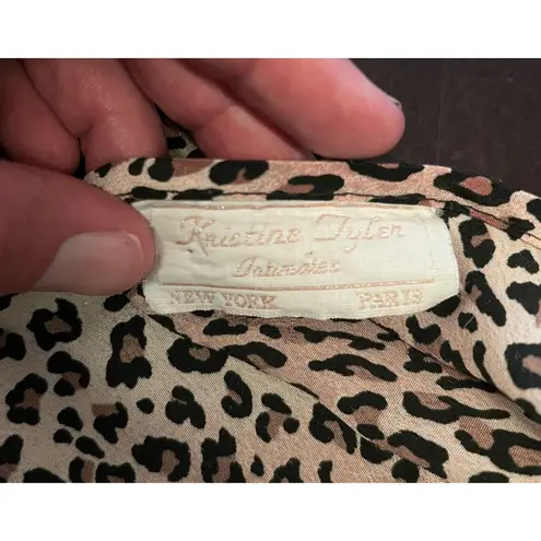 Kristine Tyler Intimates Dress Womens Medium Leopard Print Slip Cami Animal