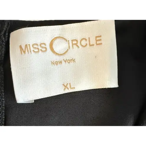 NWT Miss Circle NY Black Rhinestone Bodycon Designer Luxury Club Dress XL