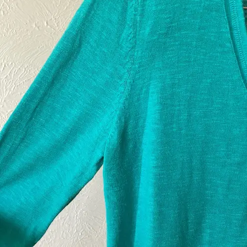 Caslon nice turquoise cotton long cardigan